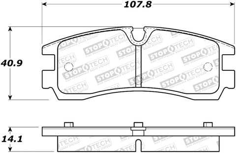 StopTech Street Brake Pads - 308.07540