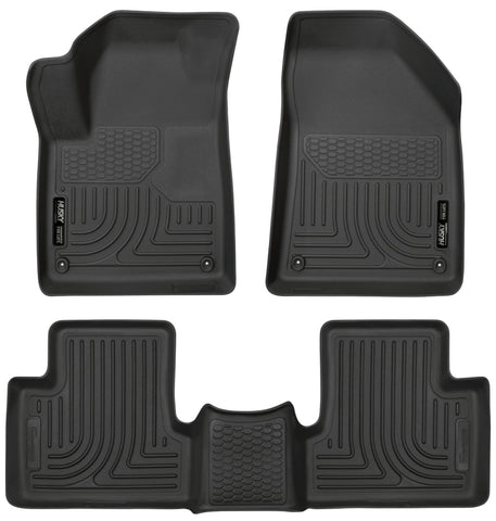 Husky Liners 15-22 Jeep Cherokee WeatherBeater Combo Black Floor Liners - 99091