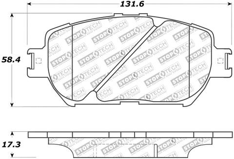 StopTech Street Touring 06 Lexus GS / 09-10 IS Front Brake Pads - 308.09080