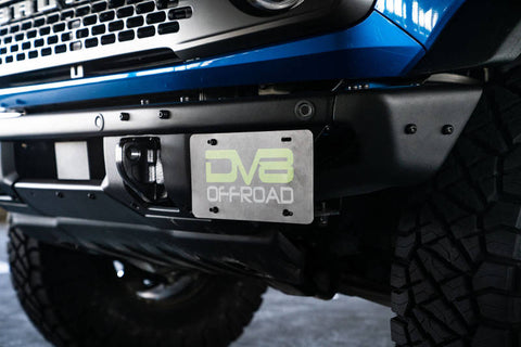 DV8 Offroad 21-22 Ford Bronco Factory Front Bumper License Relocation Bracket - Side - LPBR-02