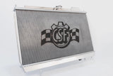 CSF 96-07 Mitsubishi Evo 4/5/6/7/8/9 Full-Slim Radiator w/12in Fan & Shroud/-16AN & Slip On Fitting - 7075