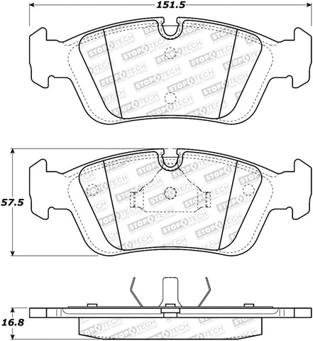 StopTech Street Brake Pads - Front - 308.05581