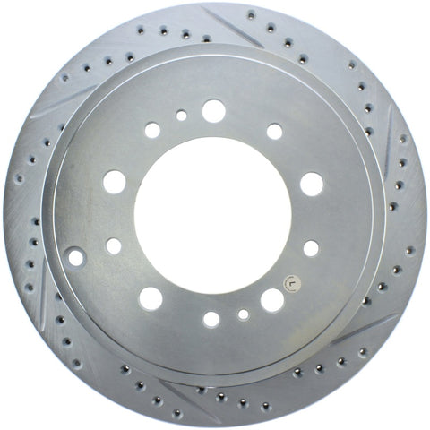 StopTech Select Sport 13-17 Toyota Land Cruiser Sport Drilled / Slotted Rear Driver-Side Brake Rotor - 227.44157L