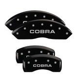 MGP Front set 2 Caliper Covers Engraved Front Oval logo/Ford Black finish silver ch - 10011FFRDBK