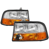 xTune 98-01 GMC Jimmy S15 (w/Fog Lights) OEM Headlights w/Amber Bumper - Chrm (HD-JH-GS1598-OE-C) - 9042690