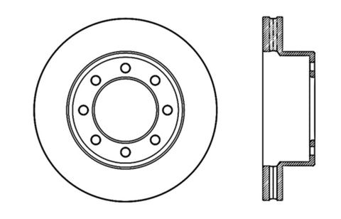 StopTech Slotted & Drilled Sport Brake Rotor - 127.67072L