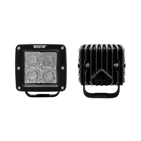 Westin Compact LED -4 5W Cree 3 inch x 3 inch (Set of 2) - Black - 09-12200A-PR