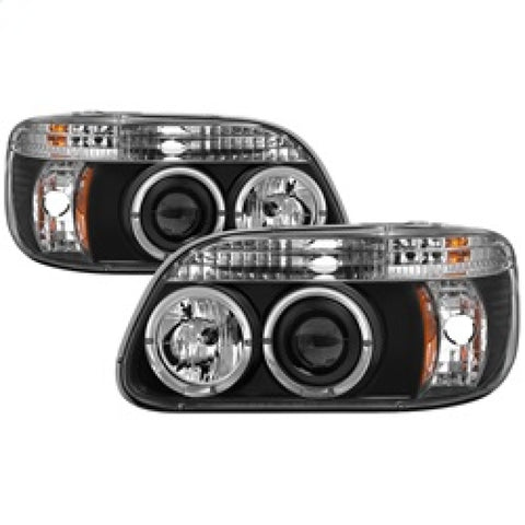 Spyder Ford Explorer 95-01 1PC Projector Headlights LED Halo Blk PRO-YD-FEXP95-HL-1PC-BK - 5010131