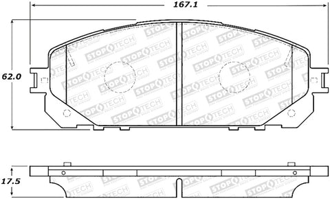 StopTech Street Brake Pads - Front - 308.18390