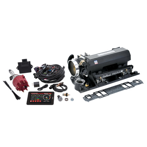 Edelbrock Pro Flo 4 XT EFI System Seq Port SBC 1986 & Earlier 550 Max HP 29lb/hr Black Finish - 35793