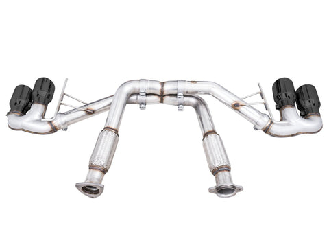 AWE Tuning 2020 Chevrolet Corvette (C8) Track Edition Exhaust - Quad Diamond Black Tips - 3020-43086