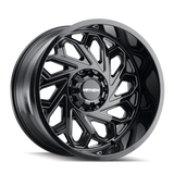 Mayhem 8112 Essex 20x12 / 5x127 BP / -51mm Offset / 87.1mm Hub Black w/ Milled Spokes Wheel - 8112-2252BM