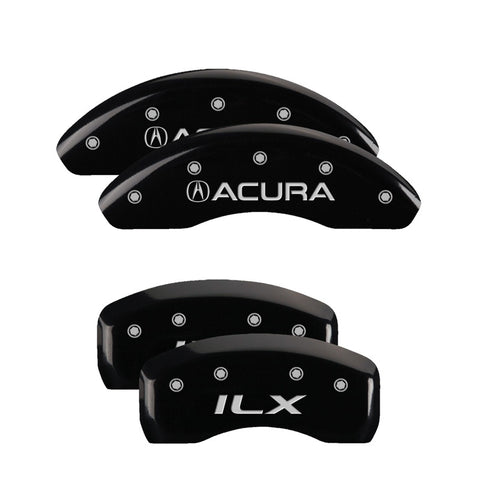 MGP 4 Caliper Covers Engraved Front Acura Rear ILX Black Finish Silver Char 2017 Acura ILX - 39020SILXBK