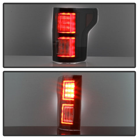 Spyder Ford F150 2015-2017 Light Bar LED Tail Lights - Black ALT-YD-FF15015-LBLED-BK - 5083487