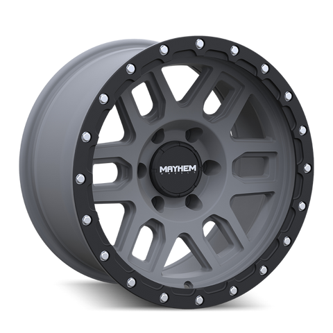 Mayhem 8304 Delta 20x9 / 5x127 BP / -12mm Offset / 78.1mm Hub Matte Gunmetal w/Matte Black Lip Wheel - 8304-2973MGT12