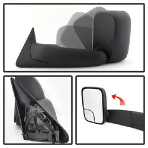 Xtune Dodge Ram 94-01 Manual Extendable Manual Adjust Mirror Left MIR-DRAM94-MA-L - 9925054