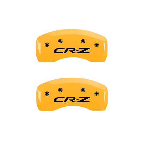 MGP 4 Caliper Covers Engraved Front Honda Engraved Rear CR-Z Yellow finish black ch - 20206SHCRYL