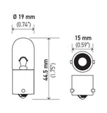 Hella Bulb 1003 12V 12W BA15s B6 - 1003