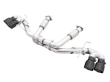 AWE Tuning 2020 Chevrolet Corvette (C8) Track Edition Exhaust - Quad Diamond Black Tips - 3020-43086