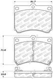 StopTech Performance 91-03 Ford Escort ZX2 / 92-95 Mazda MX-3 Front Brake Pads - 309.04730