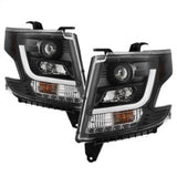 Spyder Chevy Tahoe / Suburban 2015 -2016 Projector Headlights - DRL LED - Black PRO-YD-CTA15-DRL-BK - 5082541