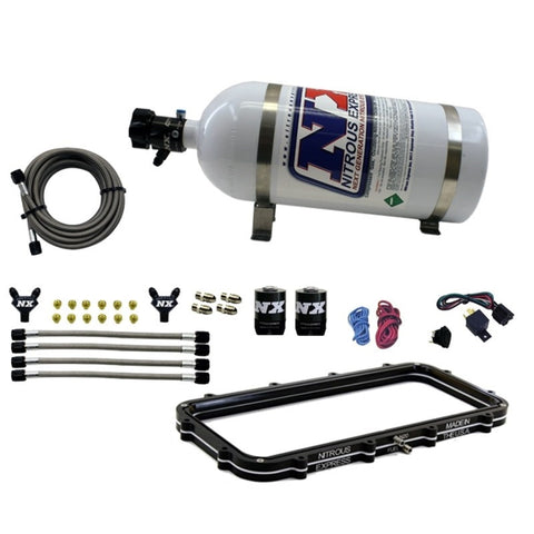 Nitrous Express Holley High Ram Plenum Nitrous Plate Kit w/12lb Bottle - 20940-12