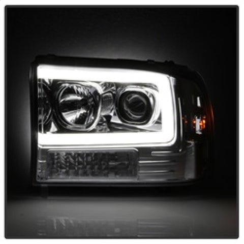 Spyder 99-04 Ford F-250 Super Duty Light Bar Projector Headlights - Chrome (PRO-YD-FF25099V2-LB-C) - 5084675