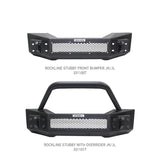 Go Rhino 07-20 Jeep Wrangler JL/JLU/JK/JKU/Gladiator JT Rockline Front Stubby Bumper - 331100T