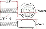 SPC Performance XAXIS Rod End Ball Joint - 15764