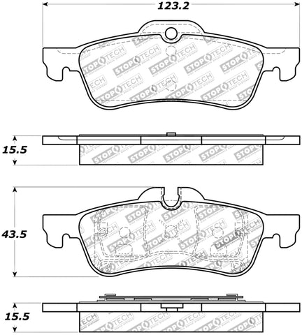 StopTech Performance 02-06 Mini Rear Brake Pads - 309.10600