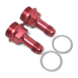 Russell Performance 7/8in -20 x -6 AN Male Flare Extended (2 pcs.) (Red/Blue) - 640360