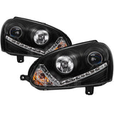 Spyder Volkswagen GTI 06-09/Jetta 06-09 Halogen Model Only - DRL Black PRO-YD-VG06-DRL-BK - 5017505