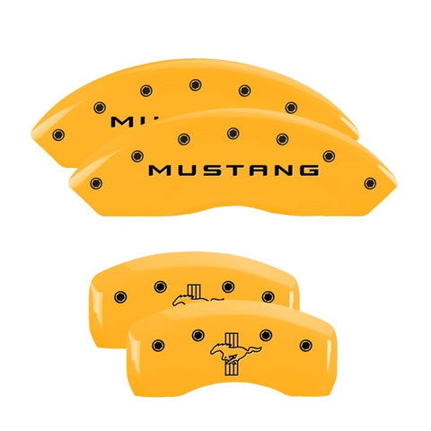 MGP Front set 2 Caliper Covers Engraved Front MGP Yellow finish black ch - 10011FMGPYL