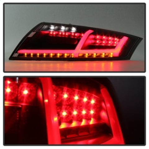 Spyder Audi TT 07-12 LED Tail Lights Black ALT-YD-ATT07-LED-BK - 5081674