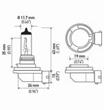 Hella Optilux H11 55W XY Extreme Yellow Bulbs (Pair) - H71071132