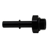 DeatschWerks 6AN ORB Male to 5/16in Male EFI Quick Connect Adapter - Anodized Matte Black - 6-02-0114-B