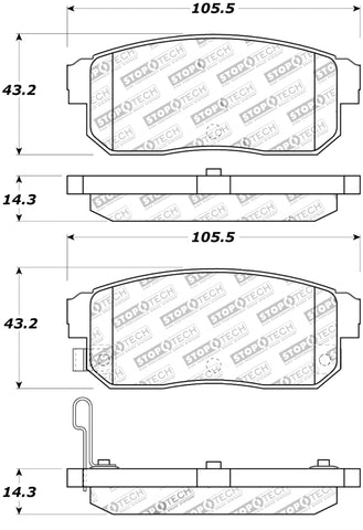 StopTech Street Touring 04-07 RX-8 Rear Pads - 308.10080