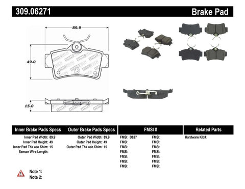 StopTech Performance Brake Pads - 309.06271