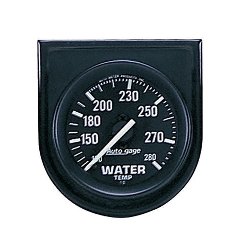 Autometer AutoGage 52.4mm Mechanical 100-280 Deg F Water Temp Gauge - Black - 2333