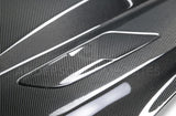 Anderson Composites 15-17 Ford Mustang (Excl. GT350/GT350R) Double Sided Carbon Fiber Cowl Hood - AC-HD15FDMU-CJ-DS