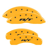 MGP 4 Caliper Covers Engraved Front & Rear RT1-Truck Yellow finish black ch - 55001SRT1YL