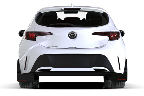 Rally Armor 18-22 Toyota Corolla Hatchback Black UR Mud Flap Silver Logo - MF67-UR-BLK/SIL