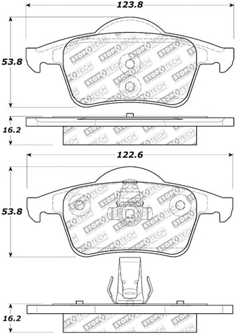 StopTech Street Select Brake Pads w/ Hardware Rear - 01-09 Volvo S60 - 305.07950