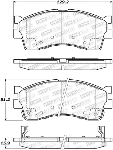 StopTech Street Brake Pads - 308.08890