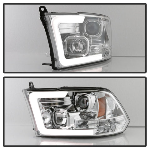 Spyder 09-16 Dodge Ram 1500 V2 Projector Headlights - Halogen - DRL - Chrome (PRO-YD-DR09V2-LBDRL-C) - 5084828