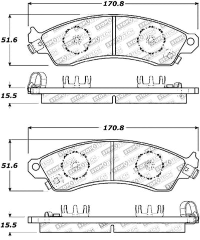 StopTech Street Touring Brake Pads - 308.04120