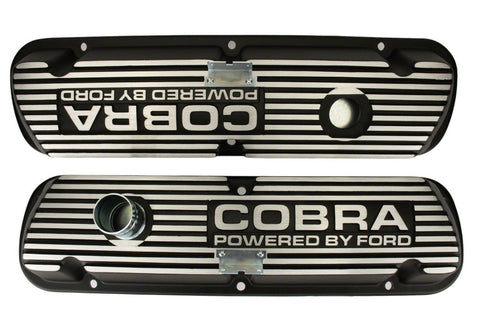 Ford Racing Black Satin Valve Cover Cobra - M-6582-A