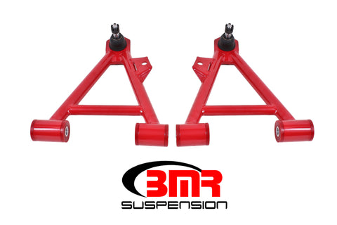 BMR 94-04 Mustang Lower Non-Adj. A-Arms (Coilover Only) w/ STD. Ball Joint (Poly) - Red - AA041R