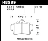 Hawk Porsche HPS Street Front Brake Pads - HB289F.610