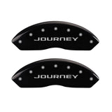 MGP 4 Caliper Covers Engraved Front & Rear With out stripes/Journey Black finish silver ch - 12200SJN1BK